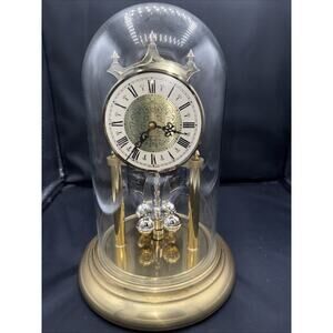 Bulova Vintage Quartz Dome Anniversary Clock Mantle Germany Does Not Work.
